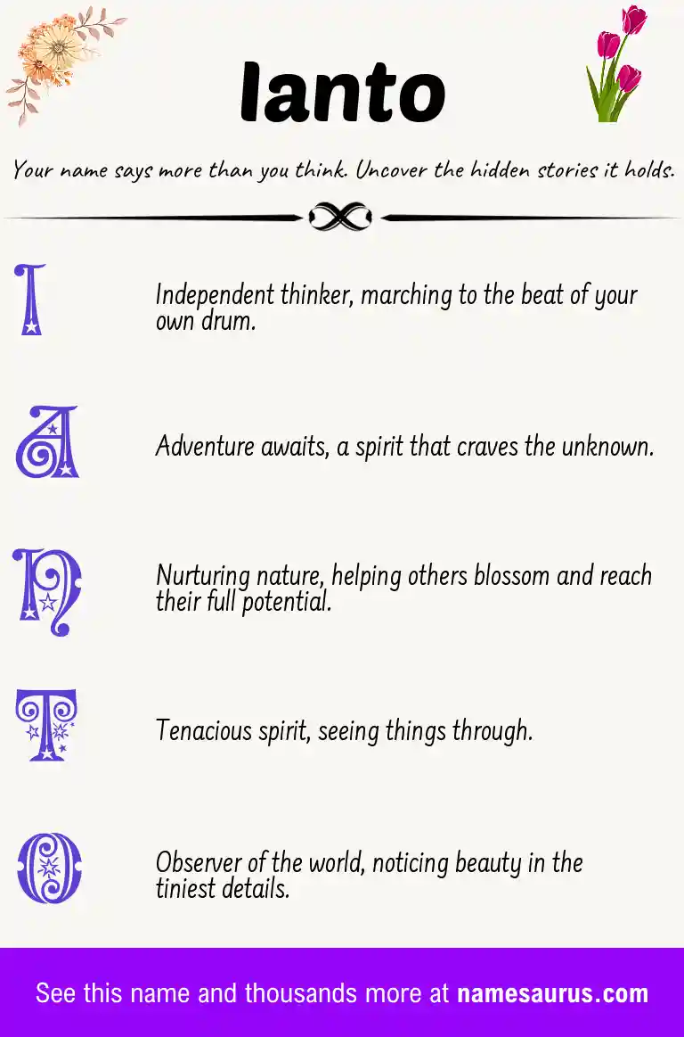 Acrostic poem about Ianto.