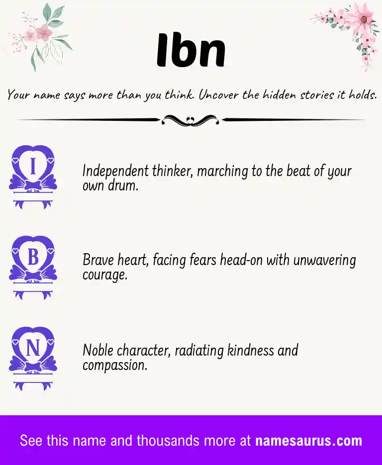 Acrostic poem about Ibn.