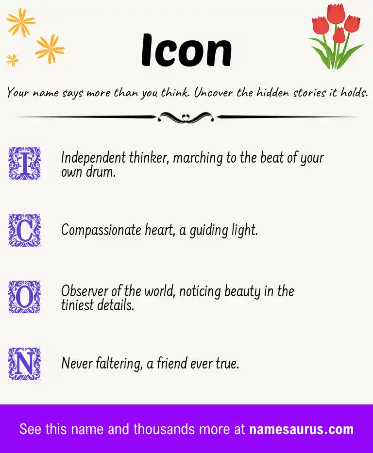 Acrostic poem about Icon.