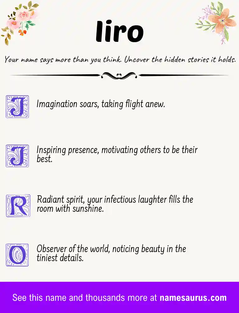 Acrostic poem about Iiro.