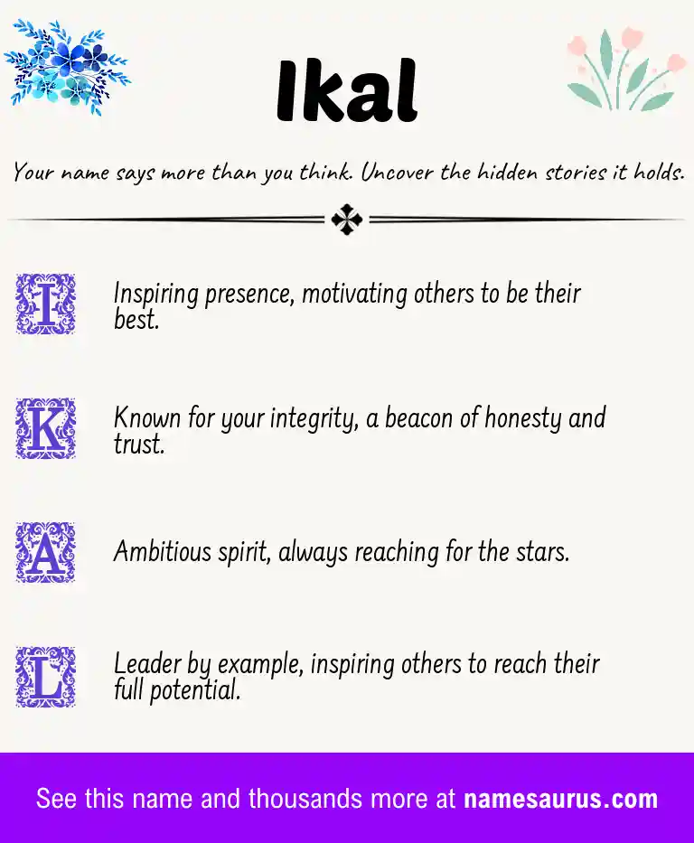 Acrostic poem about Ikal.
