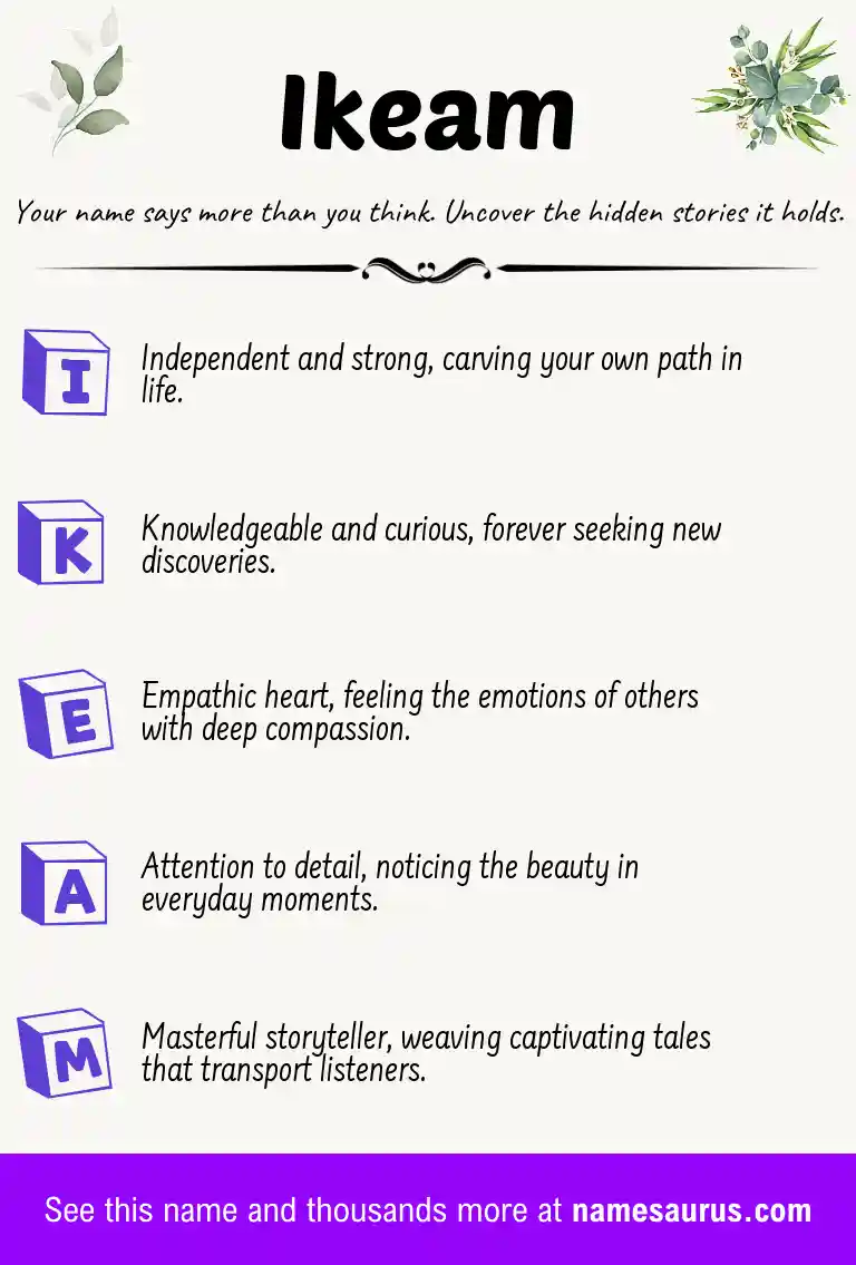 Acrostic poem about Ikeam.