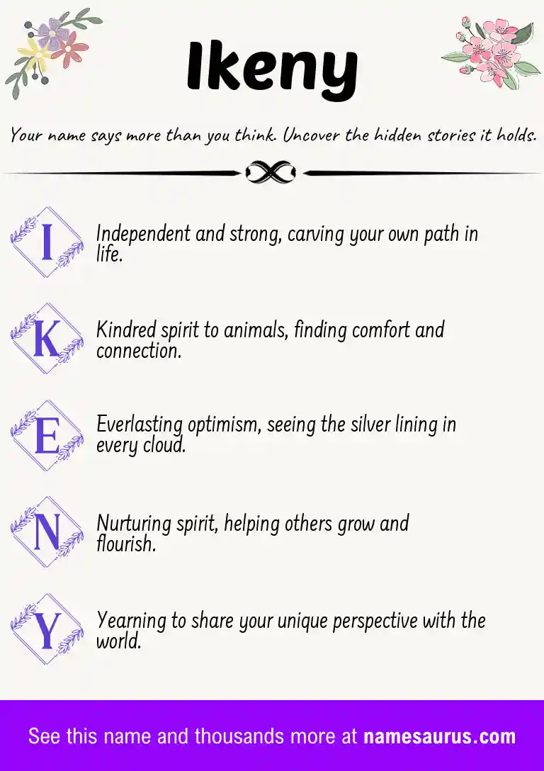 Acrostic poem about Ikeny.