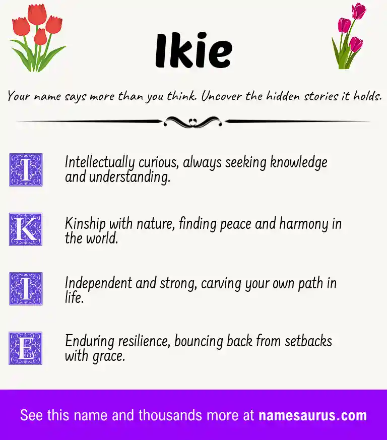 Acrostic poem about Ikie.