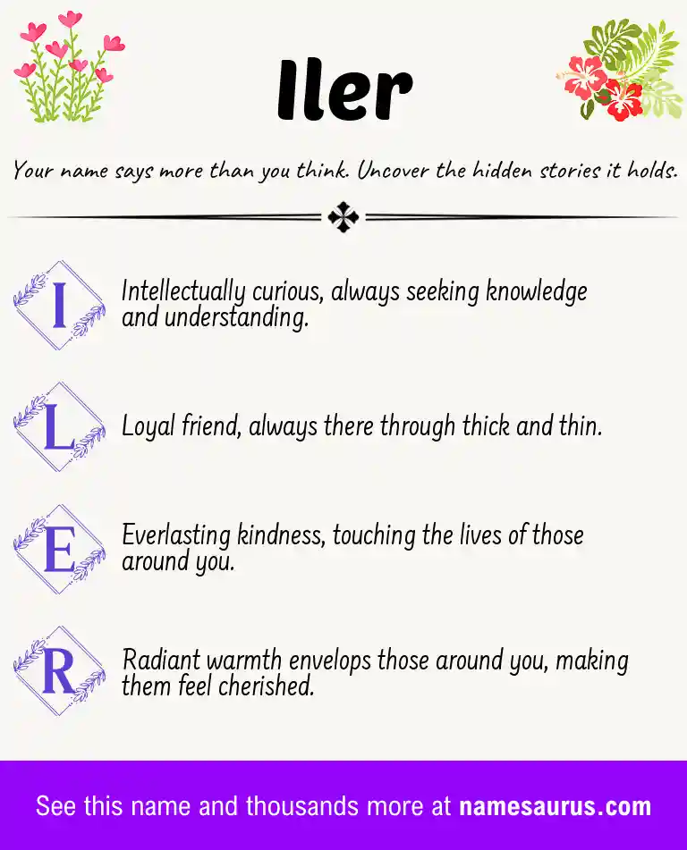 Acrostic poem about Iler.