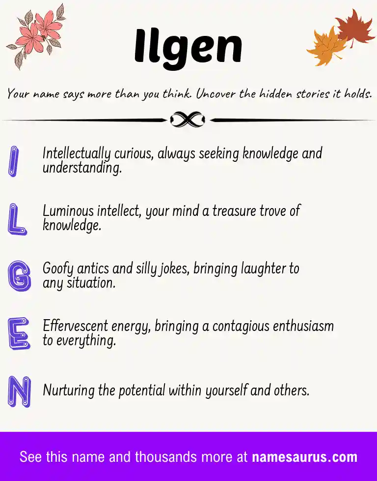 Acrostic poem about Ilgen.