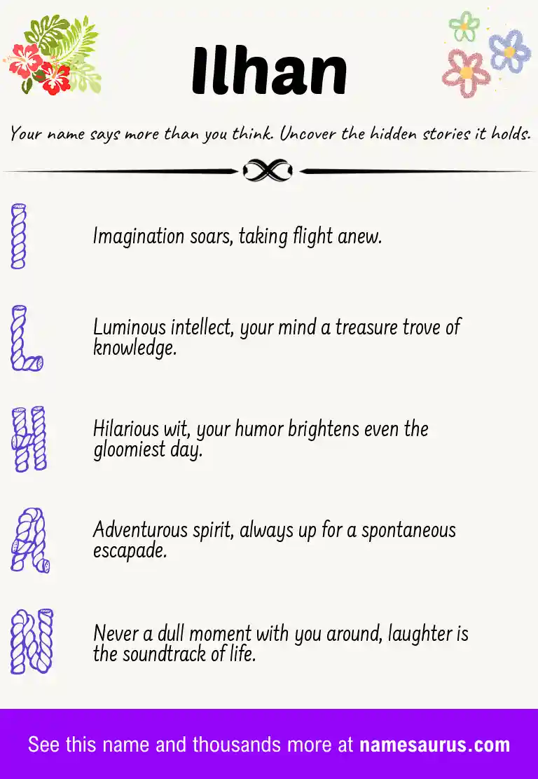 Acrostic poem about Ilhan.