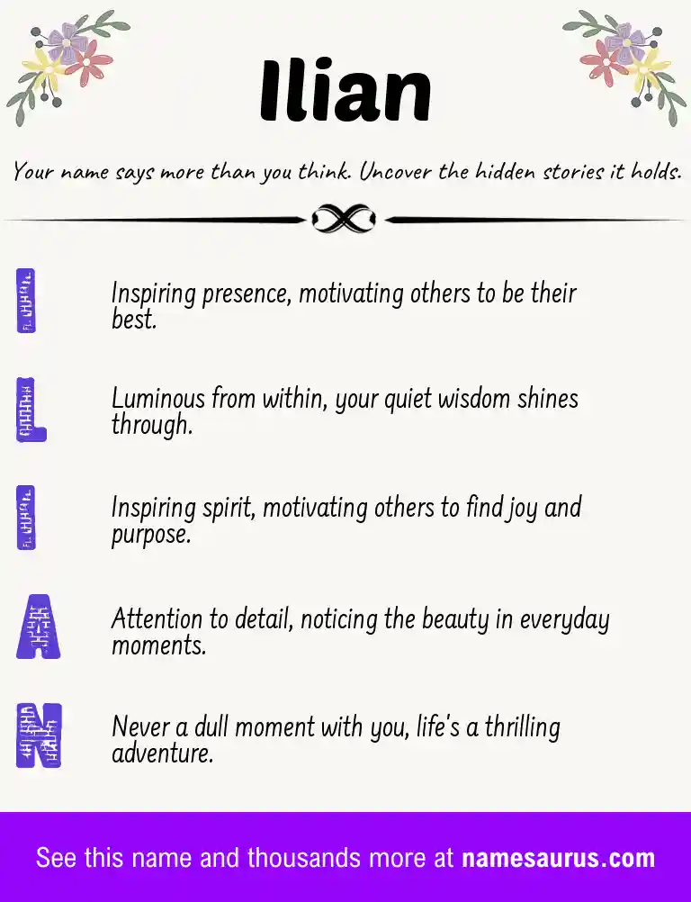 Acrostic poem about Ilian.