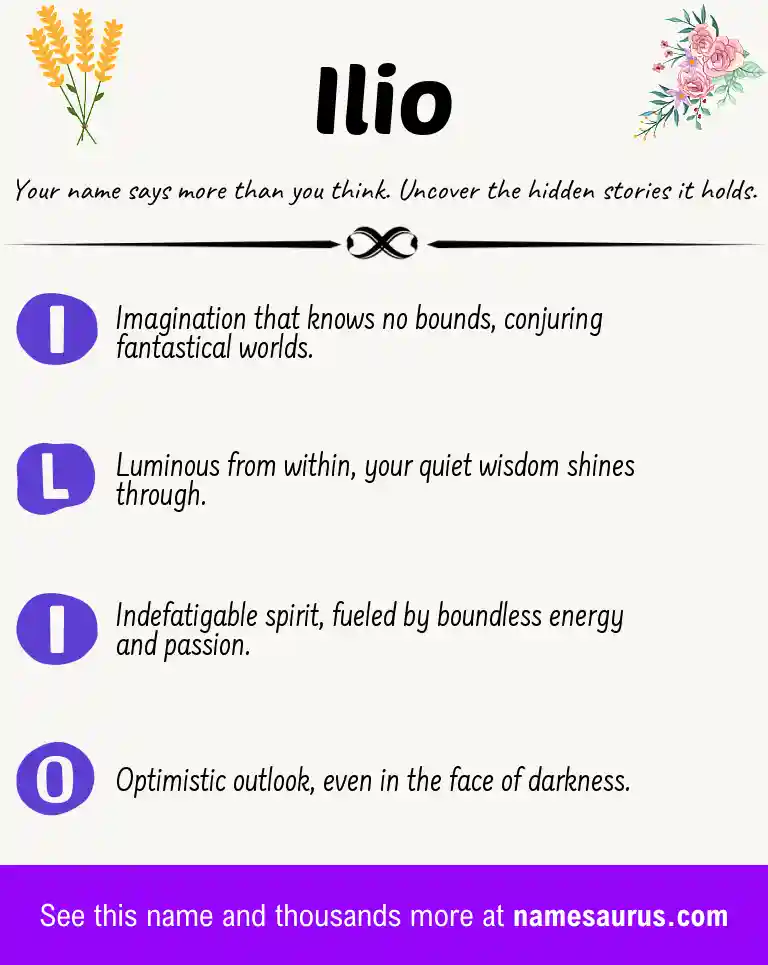 Acrostic poem about Ilio.