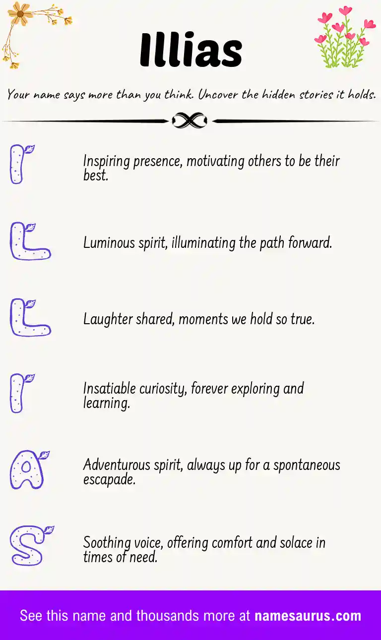 Acrostic poem about Illias.