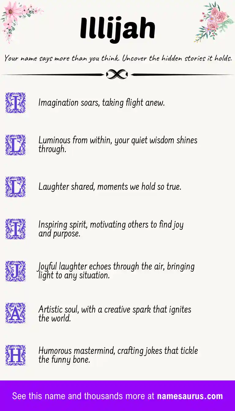 Acrostic poem about Illijah.