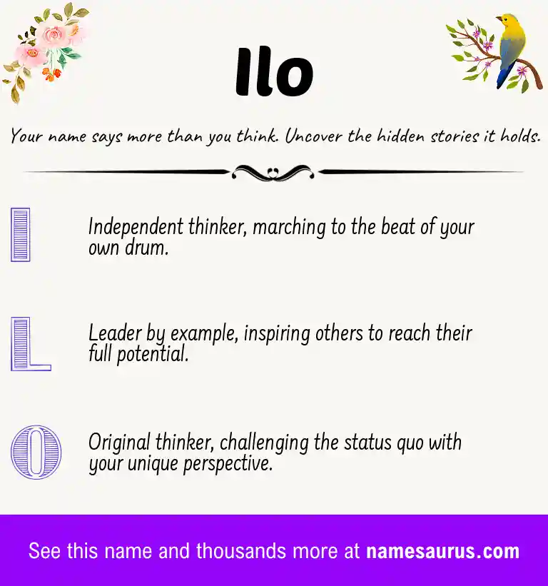 Acrostic poem about Ilo.