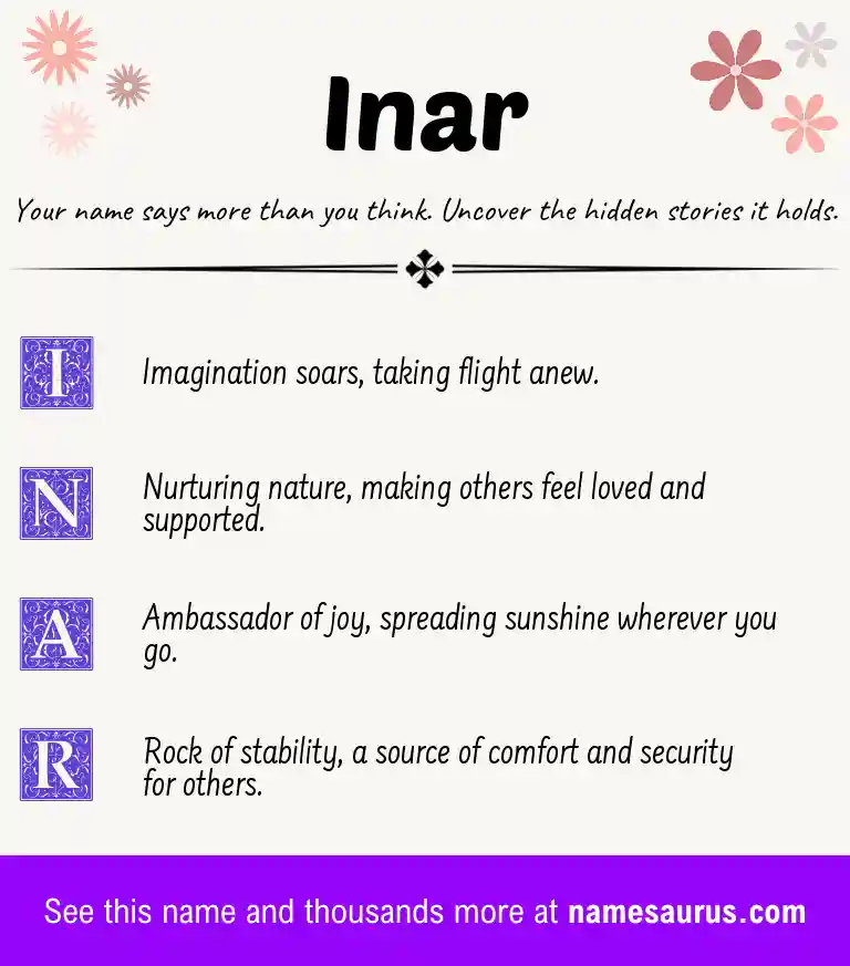 Acrostic poem about Inar.