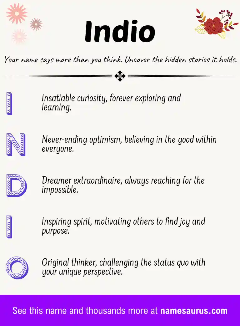 Acrostic poem about Indio.