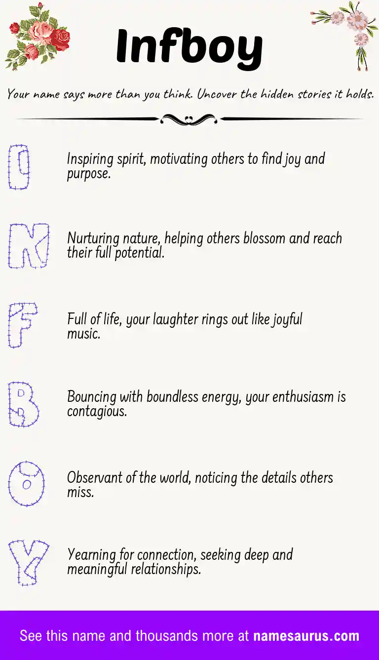 Acrostic poem about Infboy.