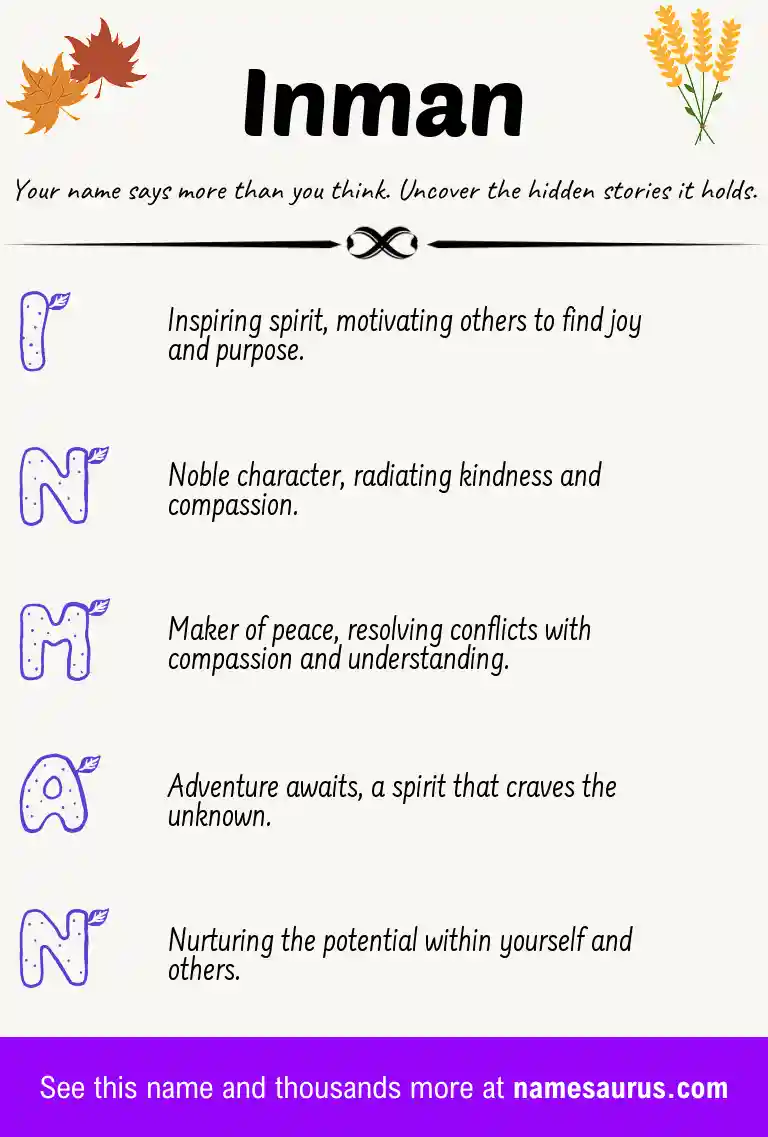 Acrostic poem about Inman.