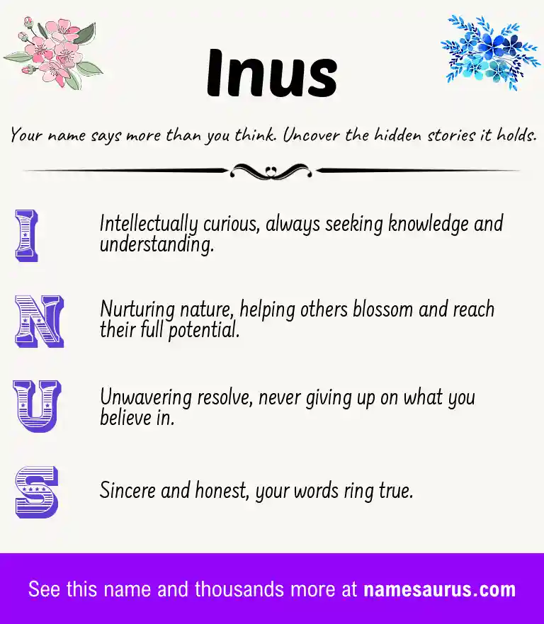 Acrostic poem about Inus.