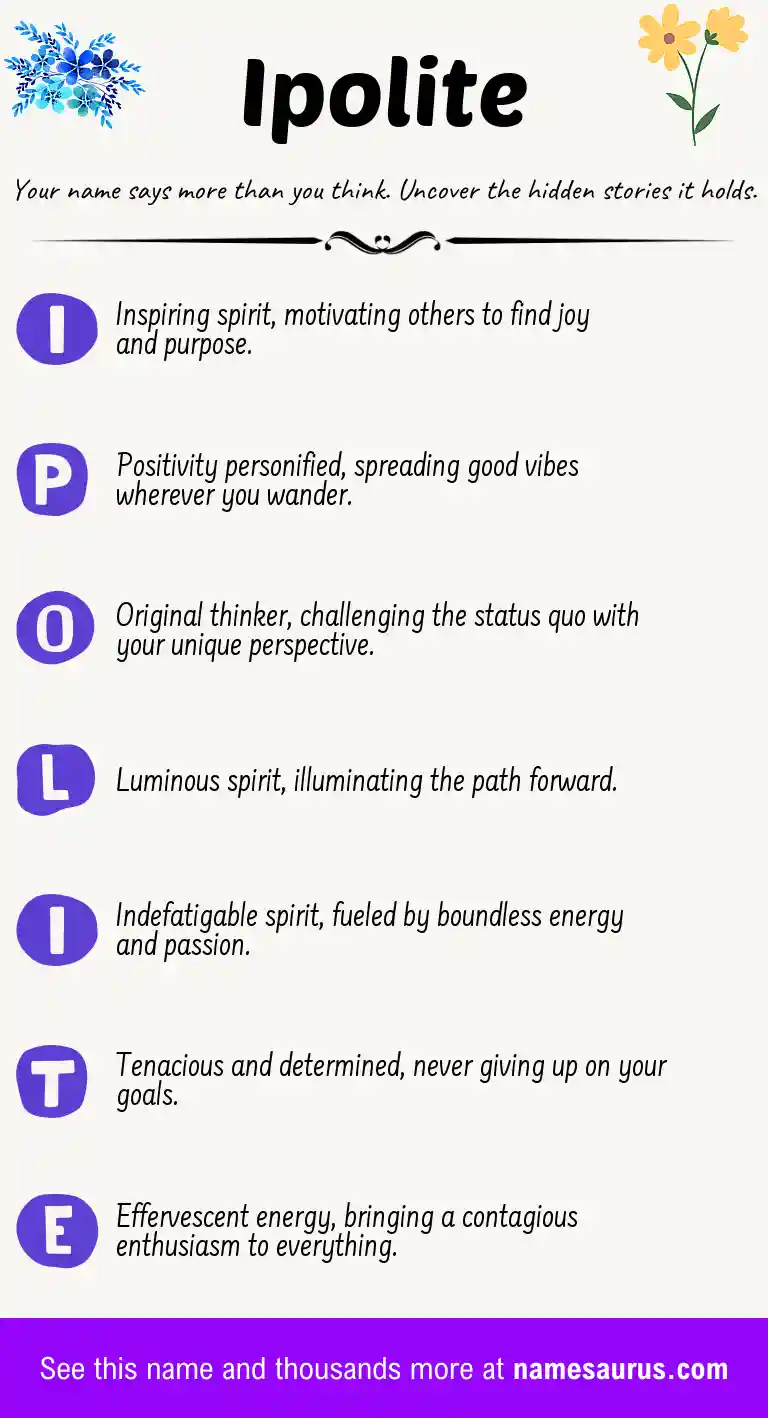 Acrostic poem about Ipolite.