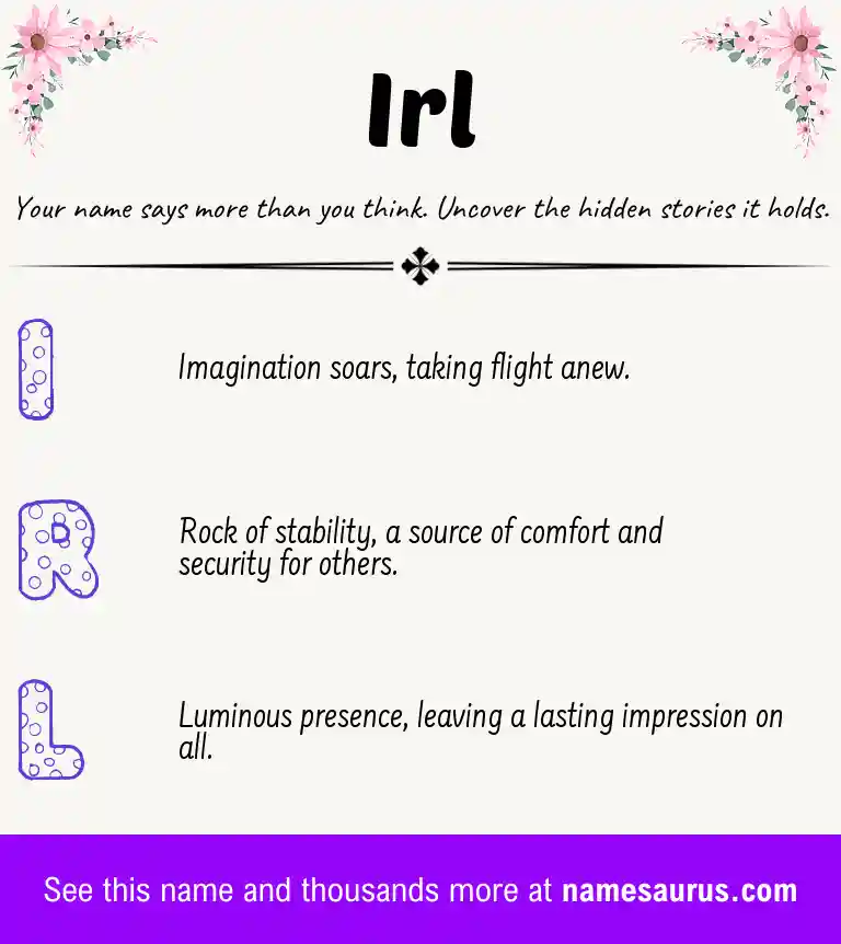Acrostic poem about Irl.