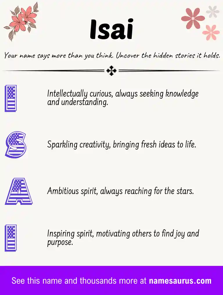 Acrostic poem about Isai.