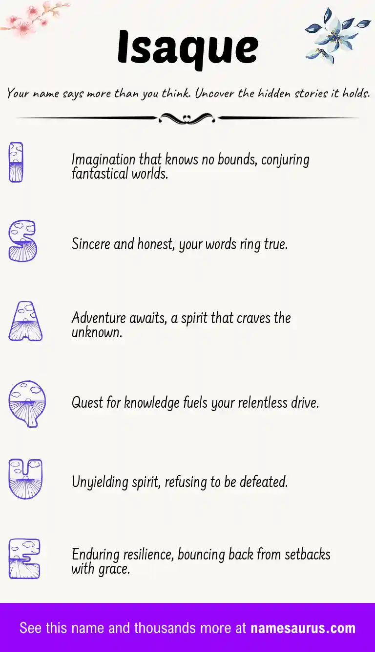 Acrostic poem about Isaque.