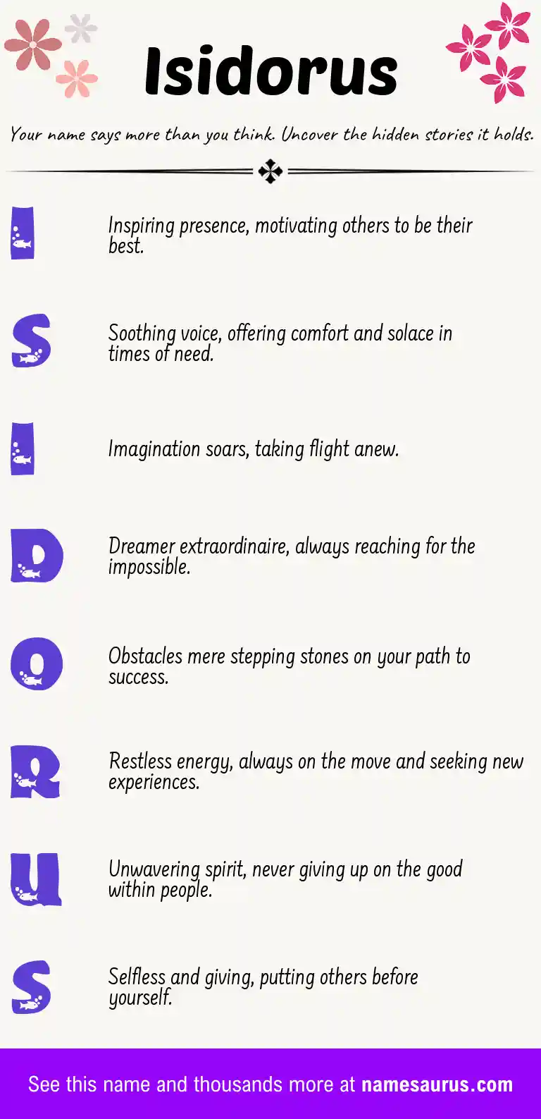 Acrostic poem about Isidorus.