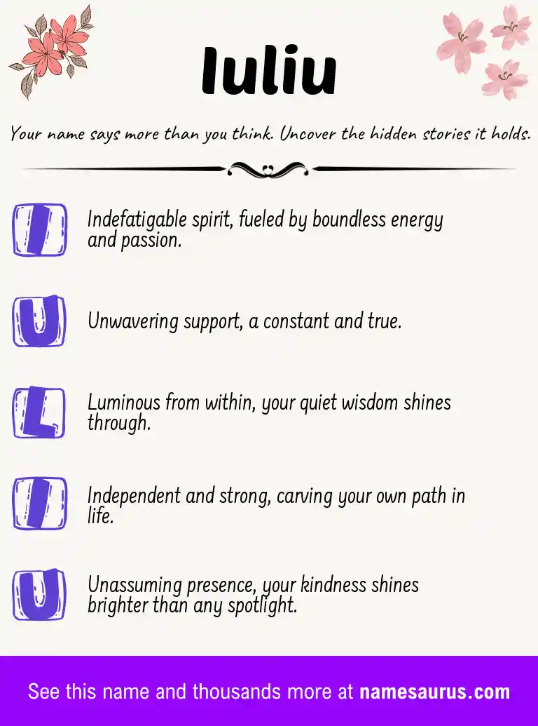 Acrostic poem about Iuliu.