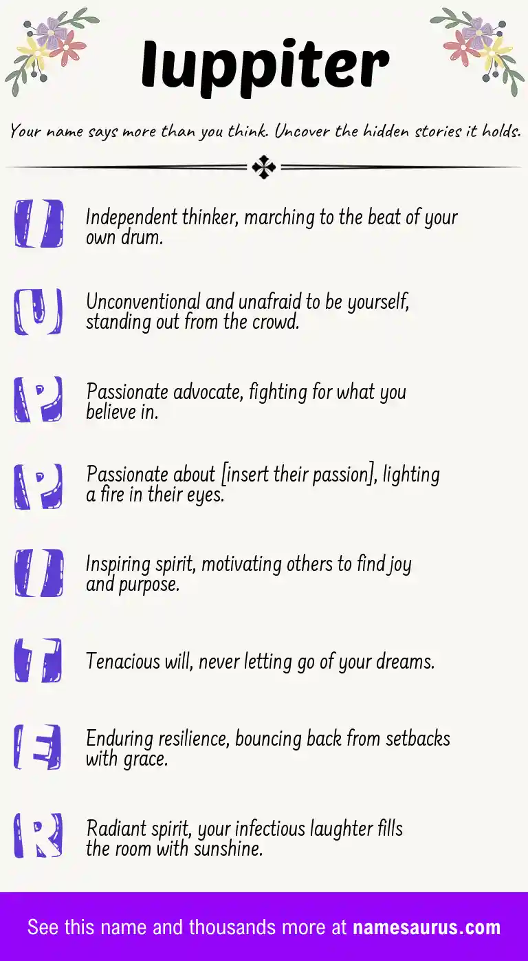 Acrostic poem about Iuppiter.