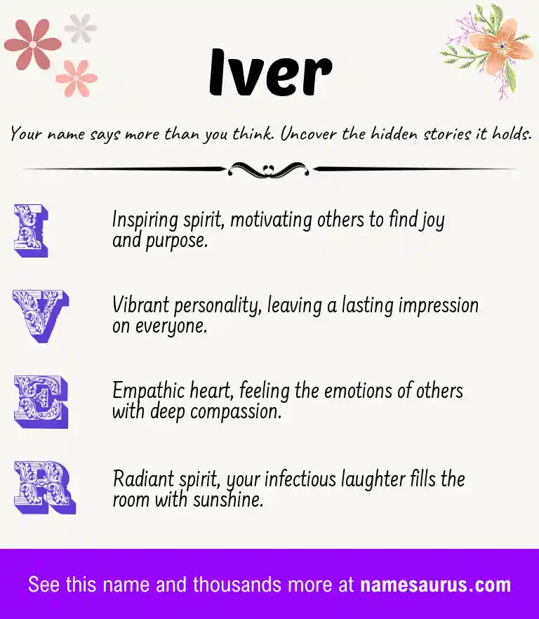 Acrostic poem about Iver.