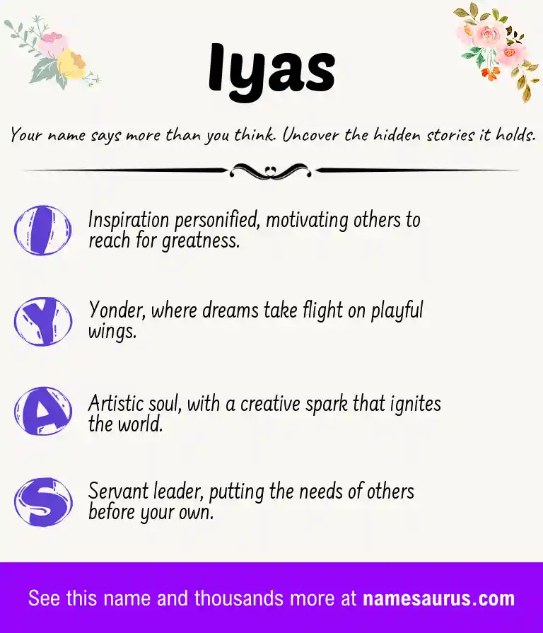Acrostic poem about Iyas.