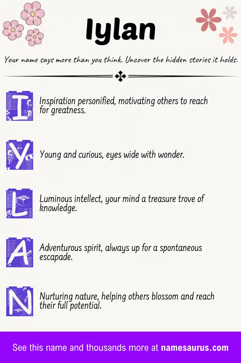 Acrostic poem about Iylan.