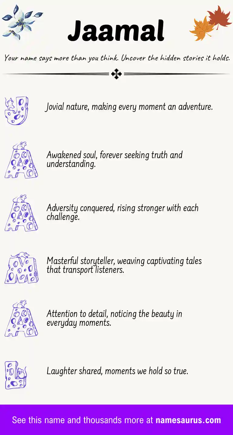 Acrostic poem about Jaamal.