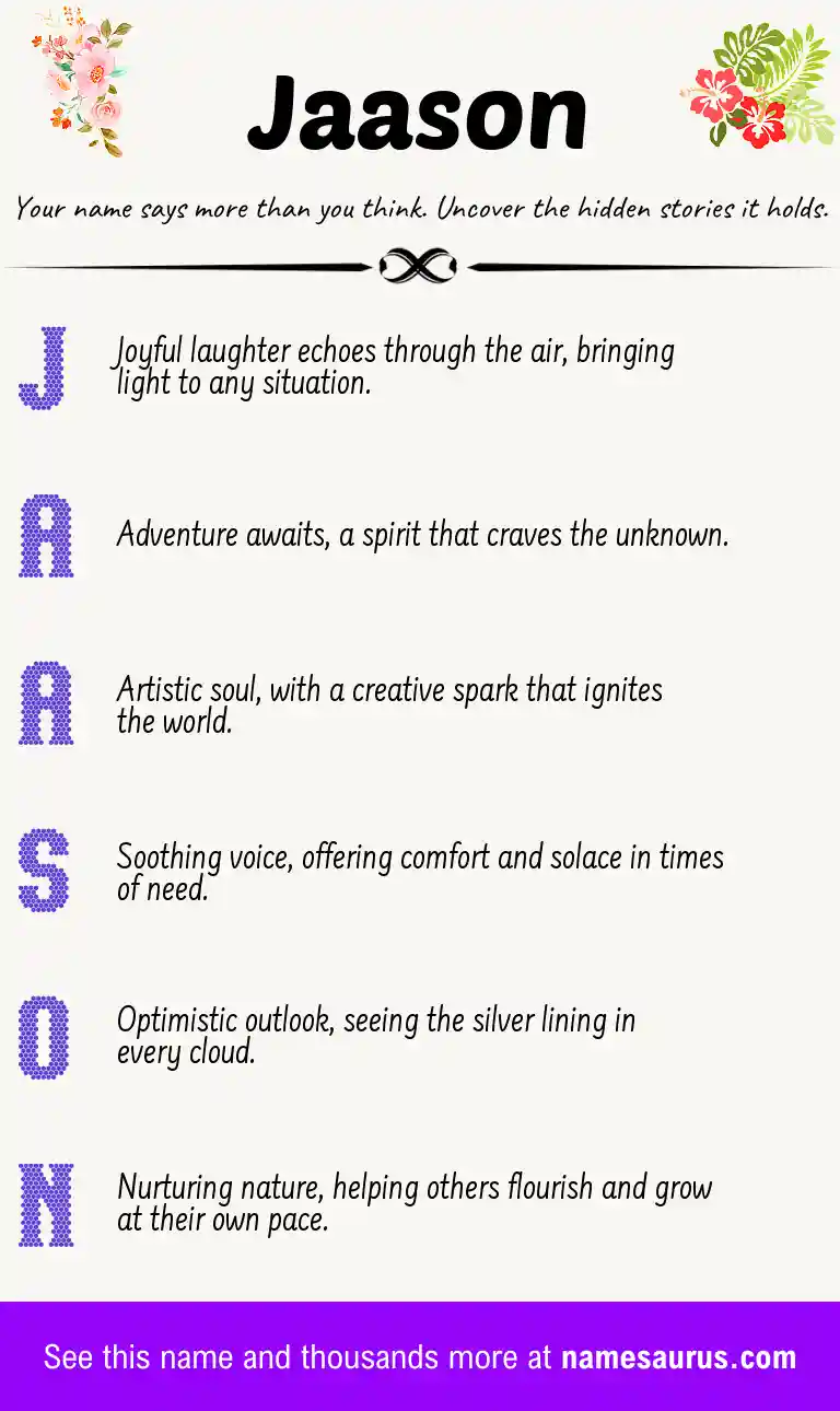 Acrostic poem about Jaason.