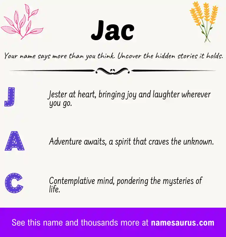 Acrostic poem about Jac.