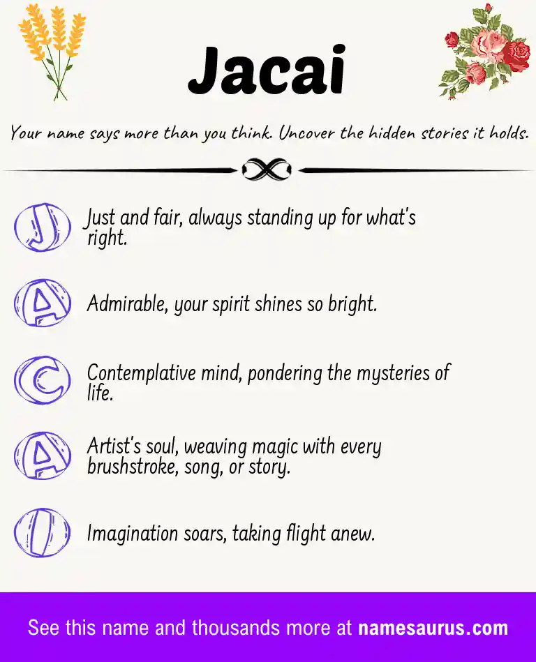 Acrostic poem about Jacai.