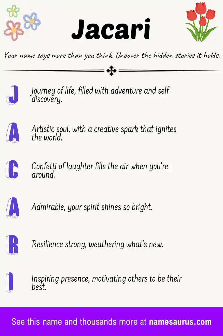 Acrostic poem about Jacari.