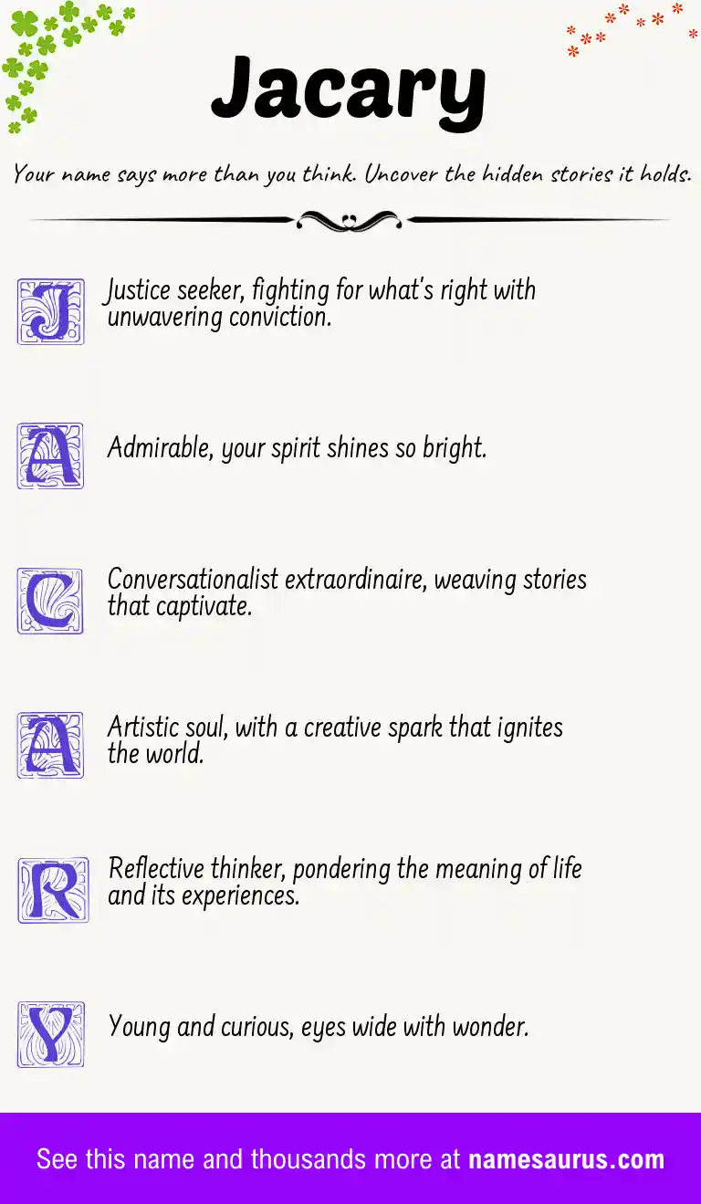 Acrostic poem about Jacary.