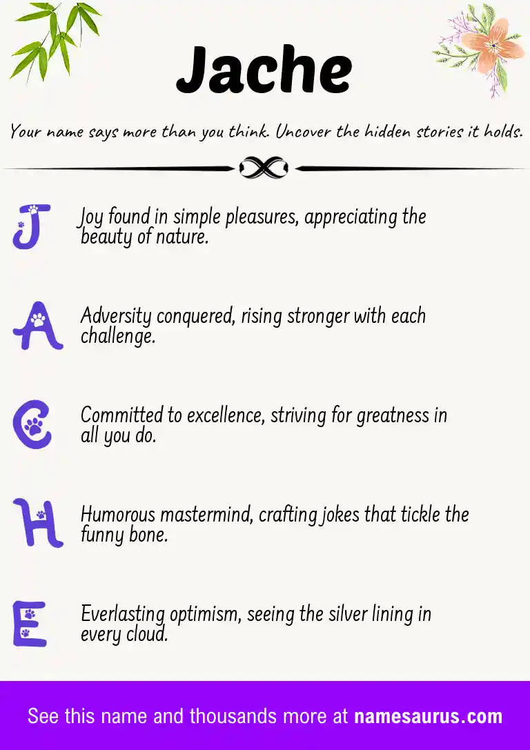 Acrostic poem about Jache.