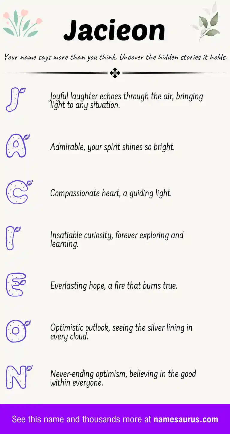 Acrostic poem about Jacieon.