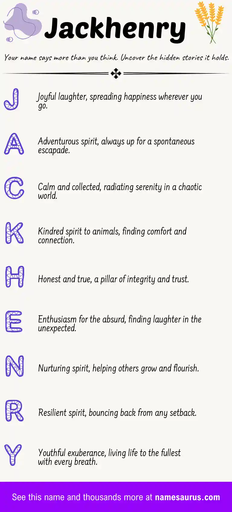 Acrostic poem about Jackhenry.