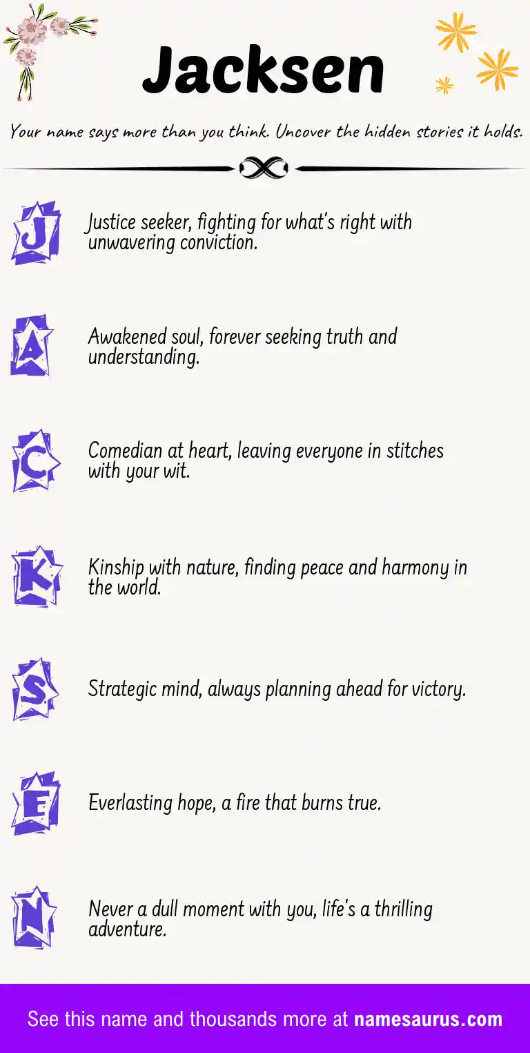 Acrostic poem about Jacksen.