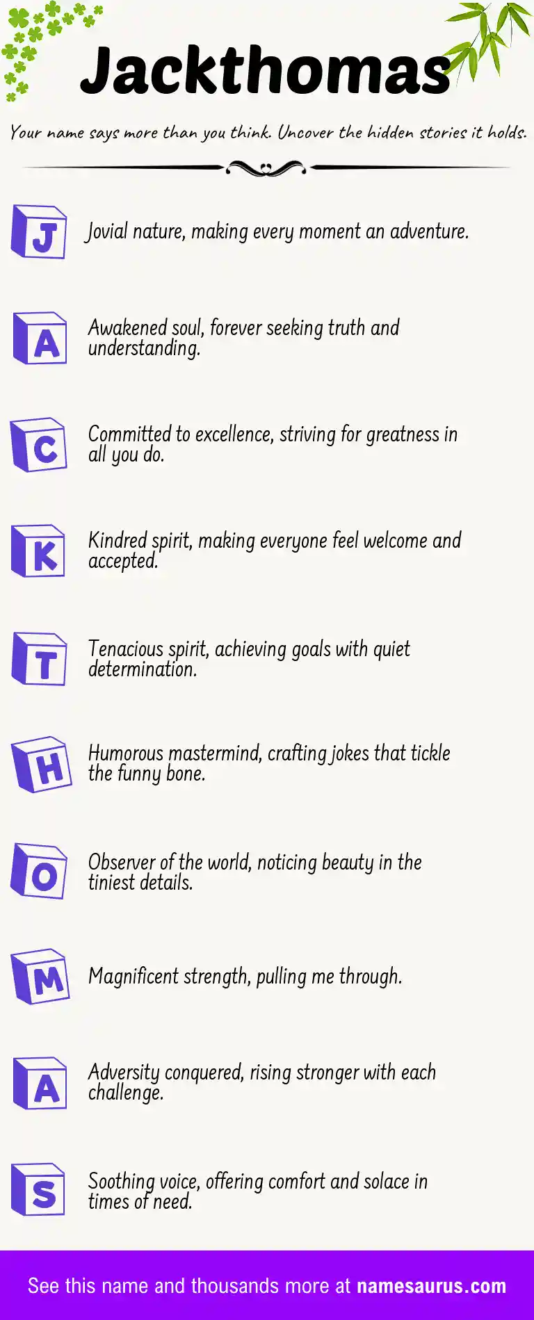 Acrostic poem about Jackthomas.