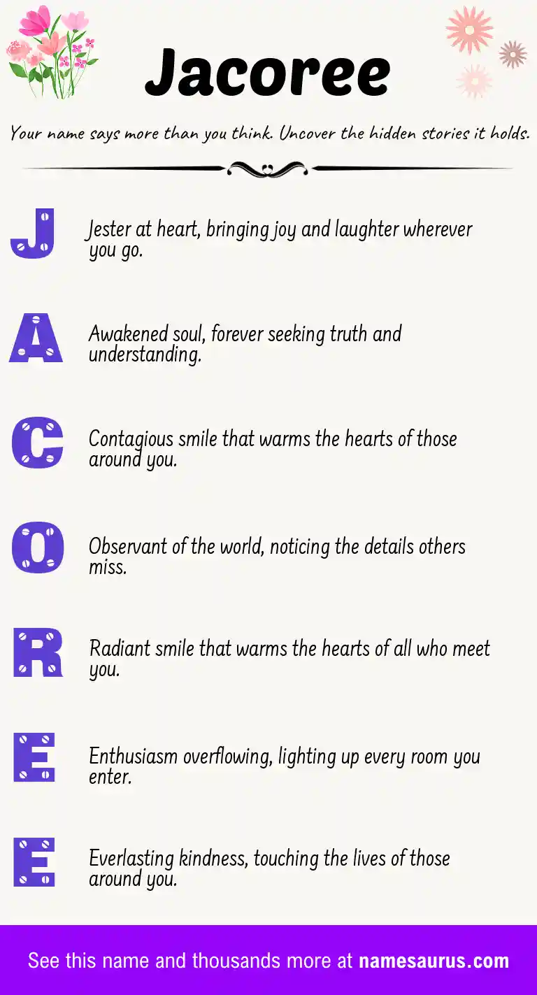 Acrostic poem about Jacoree.