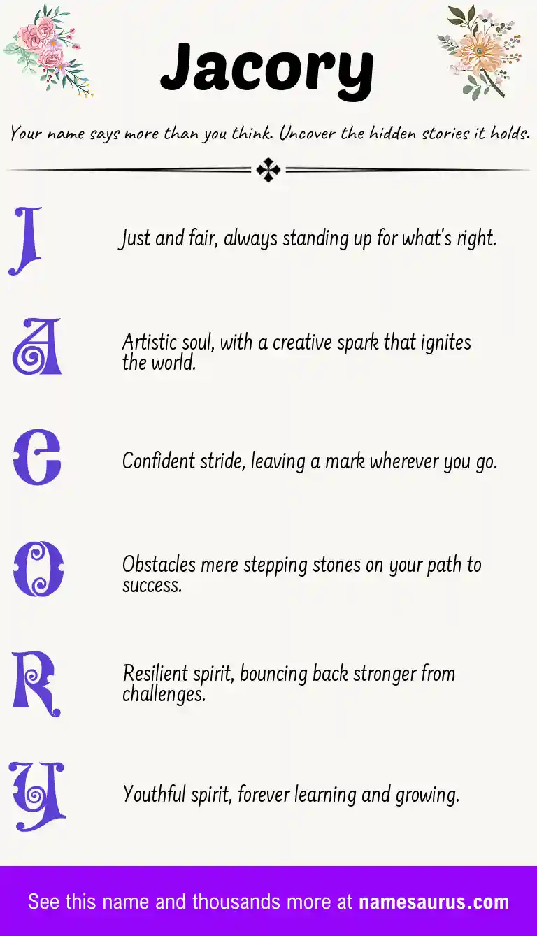 Acrostic poem about Jacory.