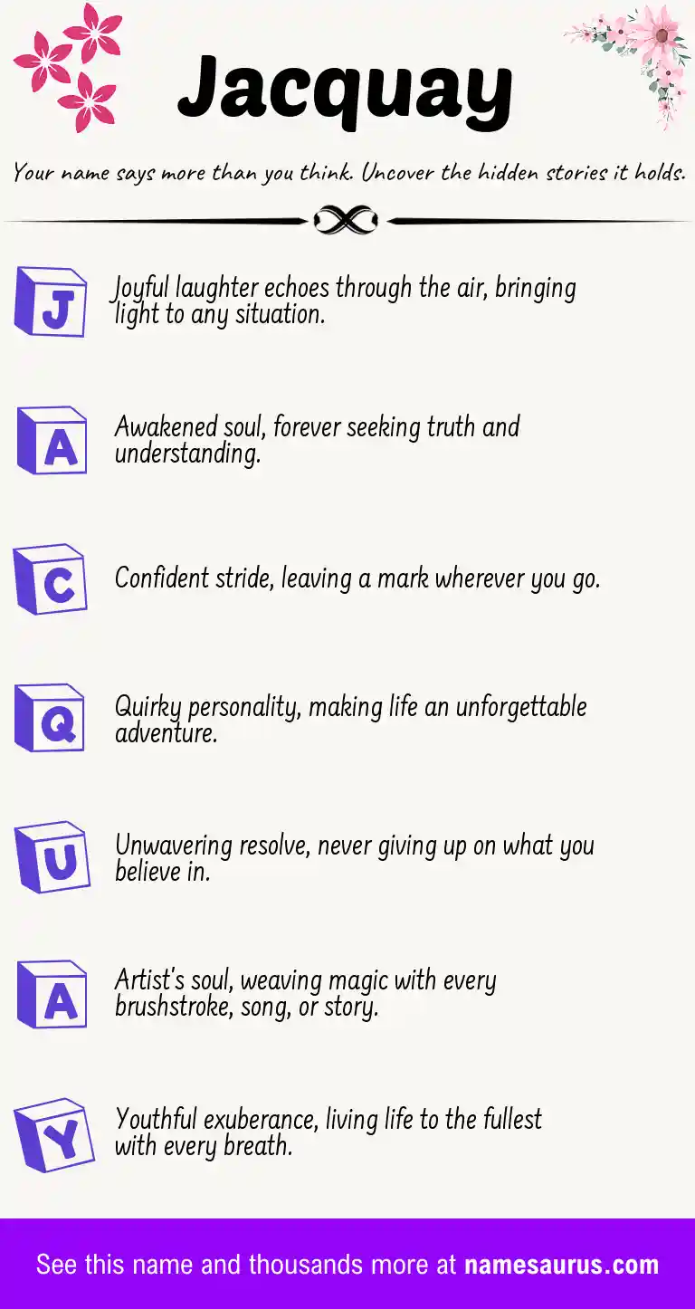 Acrostic poem about Jacquay.
