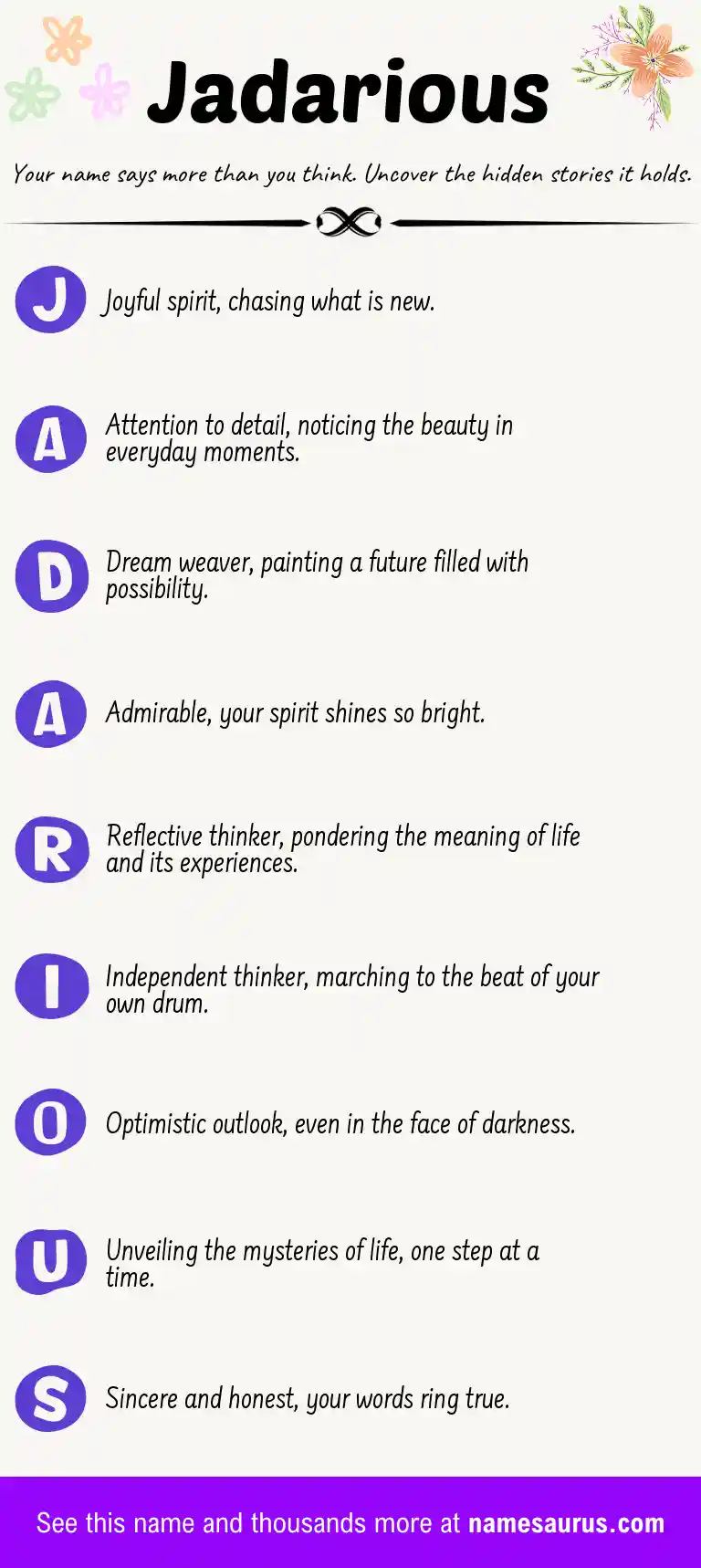 Acrostic poem about Jadarious.