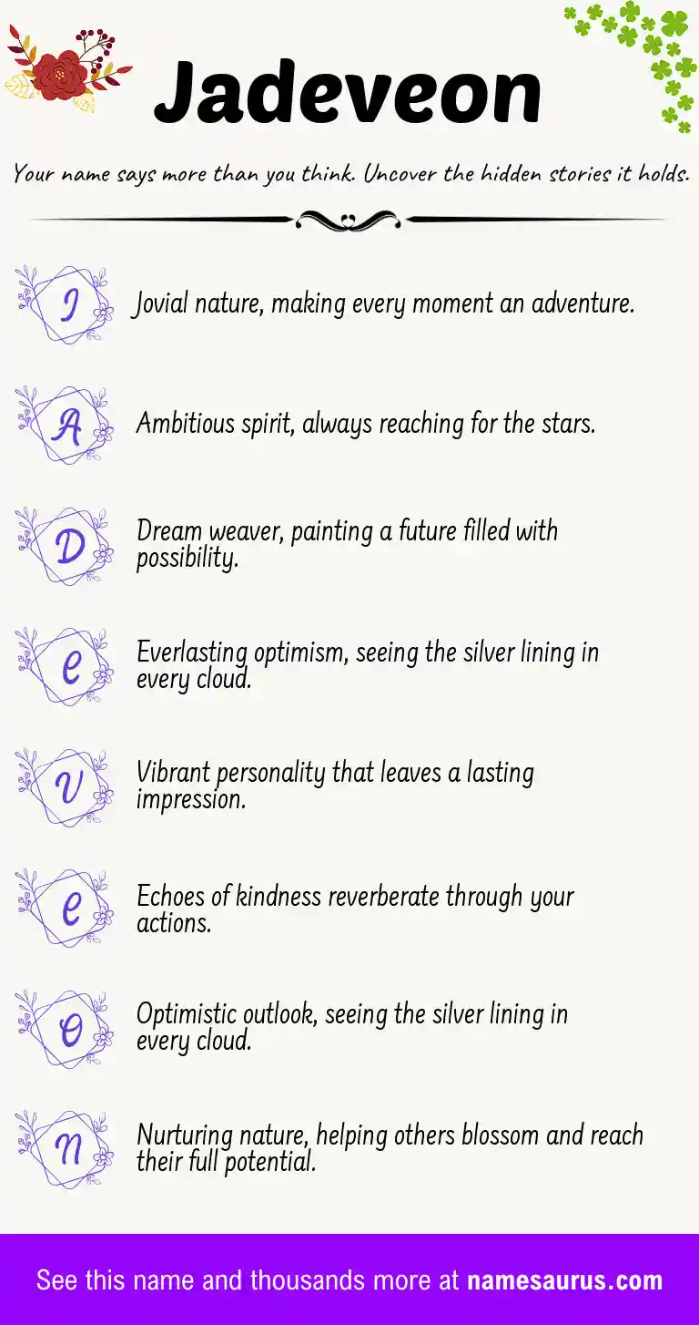 Acrostic poem about Jadeveon.