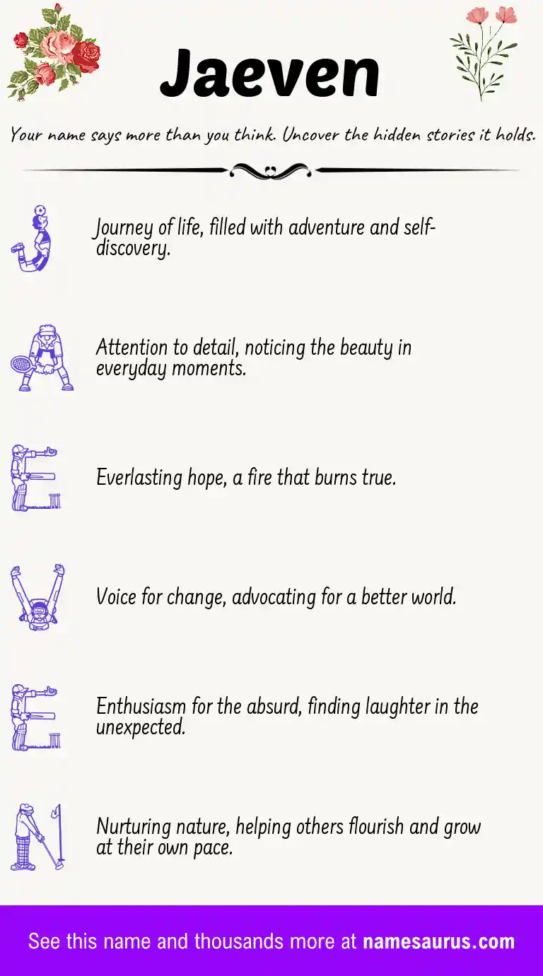 Acrostic poem about Jaeven.
