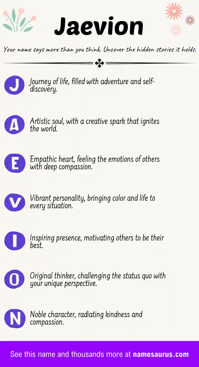 Acrostic poem about Jaevion.
