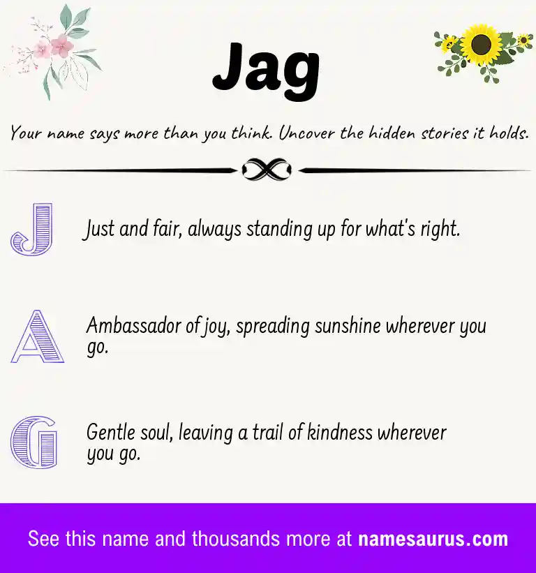 Acrostic poem about Jag.
